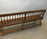 Antique Oak Folding Gym Bench