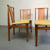 Danish Modern High Cane Back Teak Dining Chairs