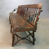 Antique Oak Folding Gym Bench