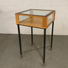 Industrial Oak Jewelry Display Case