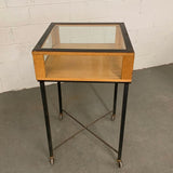 Industrial Oak Jewelry Display Case