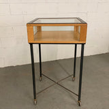Industrial Oak Jewelry Display Case