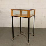 Industrial Oak Jewelry Display Case
