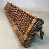 Antique Oak Folding Gym Bench
