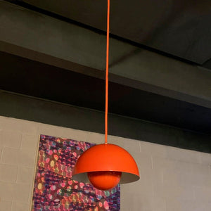Verner Panton Orange Flower Pot Pendant Light, Louis Poulsen