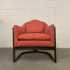 Upholstered Barrel Club Chair Attributed to Harvey Probber