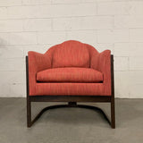 Upholstered Barrel Club Chair Attributed to Harvey Probber