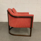 Upholstered Barrel Club Chair Attributed to Harvey Probber