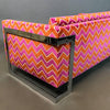 Milo Baughman Flat Bar Chrome Sofa