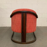 Upholstered Barrel Club Chair Attributed to Harvey Probber