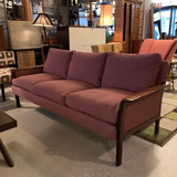 Danish Modern Rosewood Framed Upholstered Sofa by Hans Olsen, Vatne, Norway