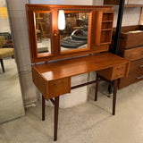 Scandinavian Modern Teak Vanity With Light