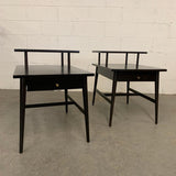 Paul McCobb For Planner Group Ebonized Step End Tables