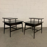 Paul McCobb For Planner Group Ebonized Step End Tables