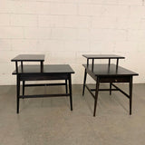 Paul McCobb For Planner Group Ebonized Step End Tables