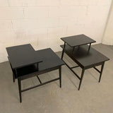 Paul McCobb For Planner Group Ebonized Step End Tables