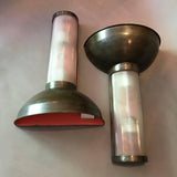 Gunmetal Steel And Glass Art Deco Torch Wall Sconce