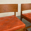 Danish Oak Leather Side Chairs