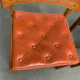Danish Oak Leather Side Chairs