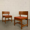 Danish Oak Leather Side Chairs