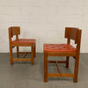 Danish Oak Leather Side Chairs