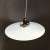 Milk Glass Disc Pendant Lights