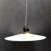 Milk Glass Disc Pendant Lights
