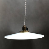 Milk Glass Disc Pendant Lights