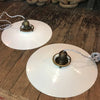 Milk Glass Disc Pendant Lights
