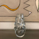 Clear Glass Art Vase By Jan Beranek For Skrdlovice, Czech Republic