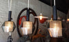 Smoked Glass Lightolier Pendants