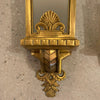 Pair Of Art Deco Brass and Frosted Glass Wall Sconce Lights