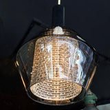 Smoked Glass Lightolier Pendants