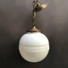Milk Glass Globe Library Pendant Light