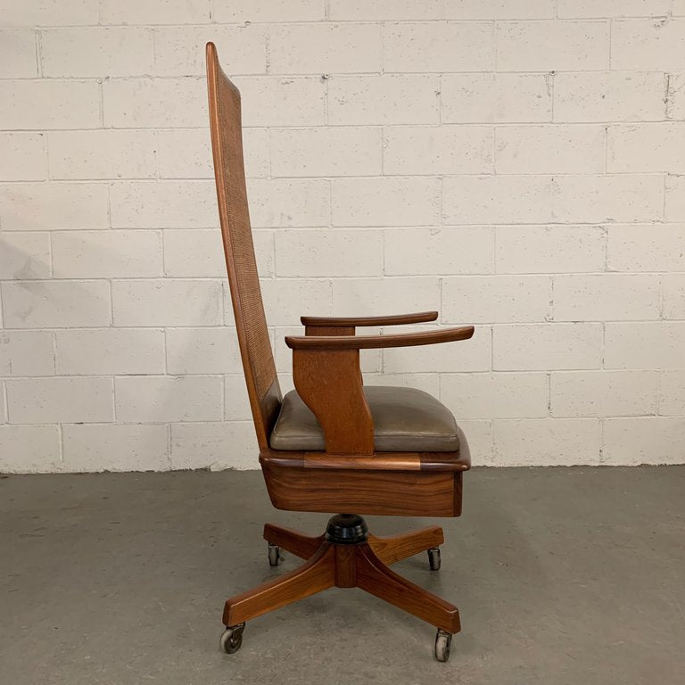 Mid-Century Modern Teak Executive Office Chair – cityFoundry