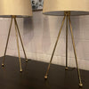 Pair Of Mid Century Modern Brass Tripod Table Lamps