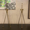 Pair Of Mid Century Modern Brass Tripod Table Lamps