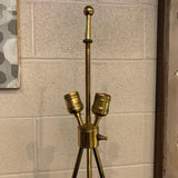 Pair Of Mid Century Modern Brass Tripod Table Lamps