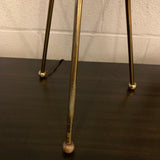 Pair Of Mid Century Modern Brass Tripod Table Lamps