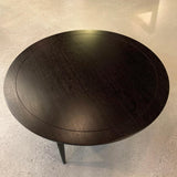 Ebonized Mahogany Round Midcentury Coffee Table