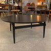 Ebonized Mahogany Round Midcentury Coffee Table