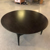 Ebonized Mahogany Round Midcentury Coffee Table