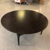 Ebonized Mahogany Round Midcentury Coffee Table