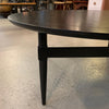 Ebonized Mahogany Round Midcentury Coffee Table