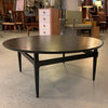 Ebonized Mahogany Round Midcentury Coffee Table