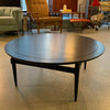 Ebonized Mahogany Round Midcentury Coffee Table