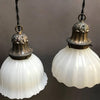 Scalloped Milk Glass Pendant Lights