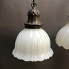 Scalloped Milk Glass Pendant Lights
