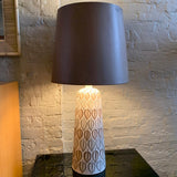 Mid-Century Modern Hand Painted Art Pottery Table Lamp