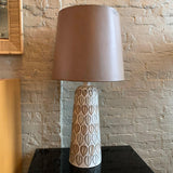 Mid-Century Modern Hand Painted Art Pottery Table Lamp